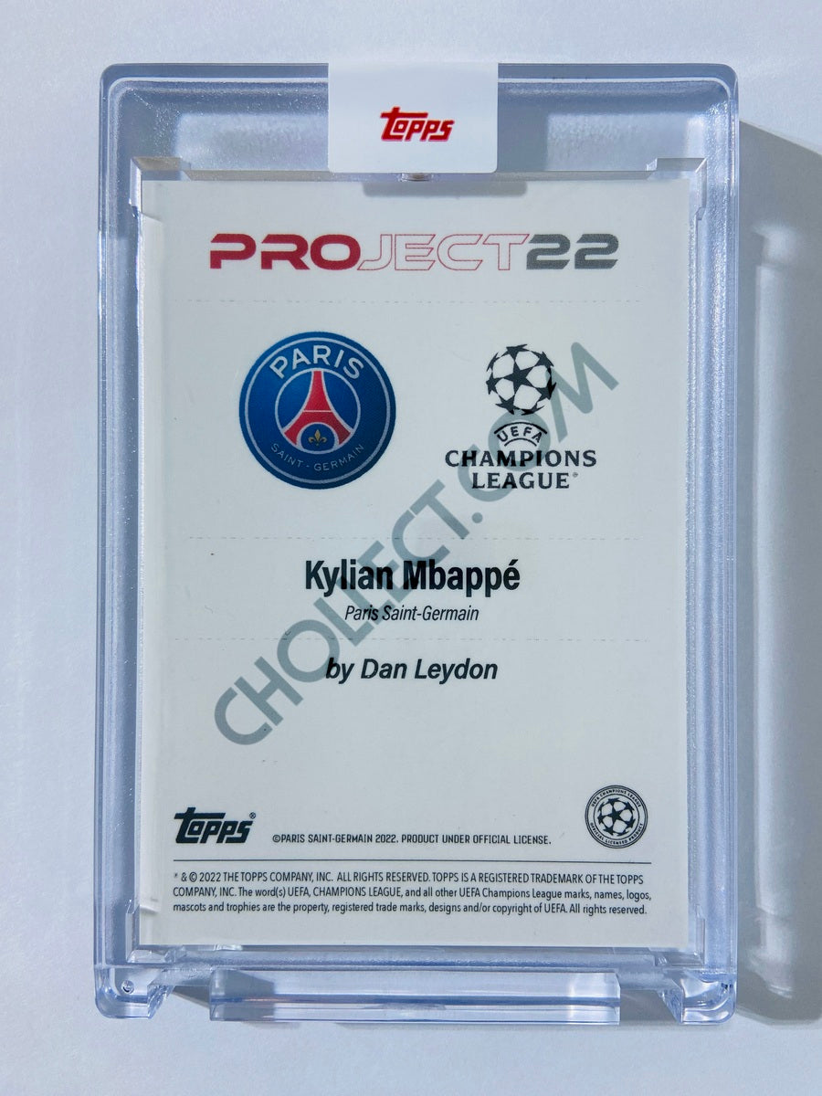 Kylian Mbappe - Paris Saint Germain 2022 Topps Project 22 by Dan Leydon