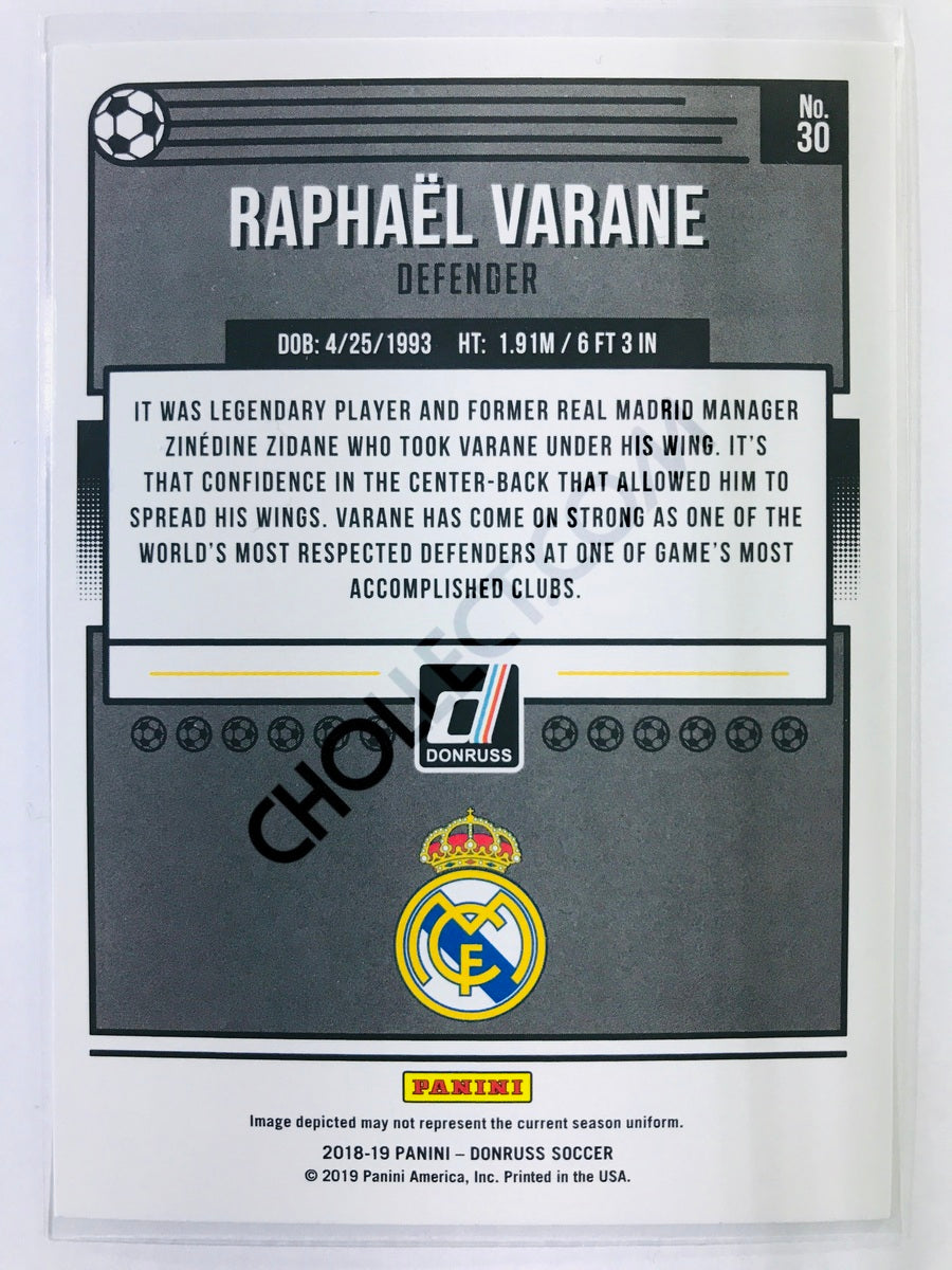 Raphael Varane - Real Madrid CF 2018-19 Panini Donruss #30