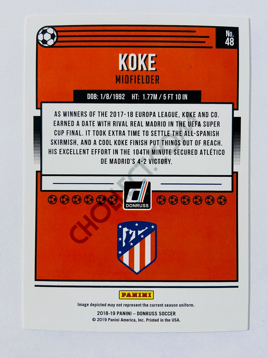 Koke - Atlético de Madrid 2018-19 Panini Donruss #48