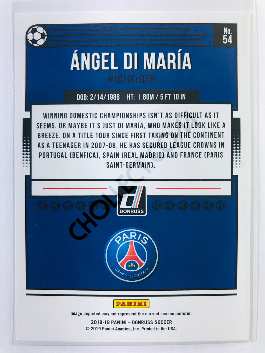 Angel Di Maria - Paris Saint-Germain 2018-19 Panini Donruss #54