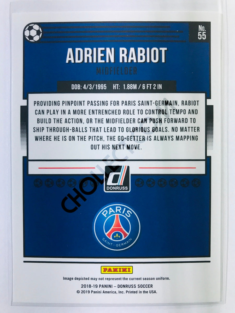 Adrien Rabiot - Paris Saint-Germain 2018-19 Panini Donruss #55