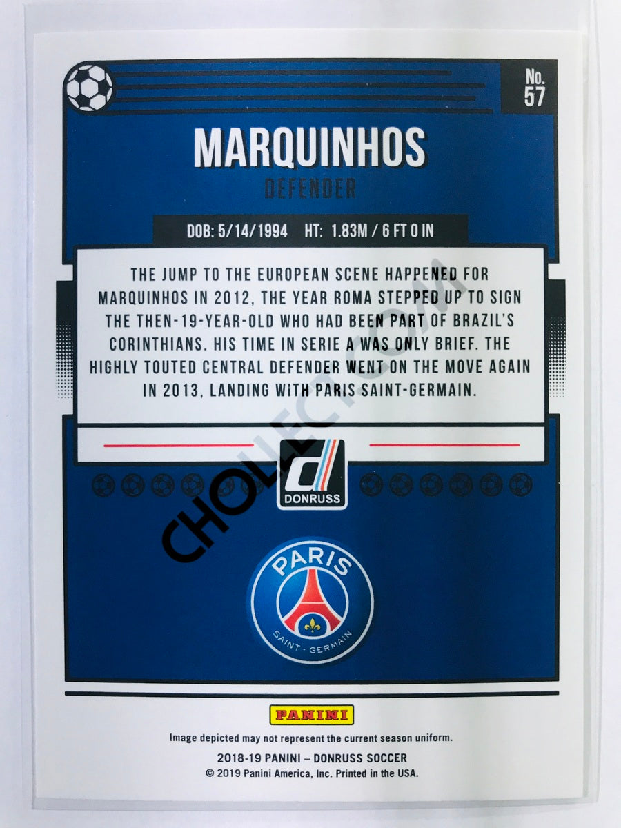 Marquinhos - Paris Saint-Germain 2018-19 Panini Donruss #57