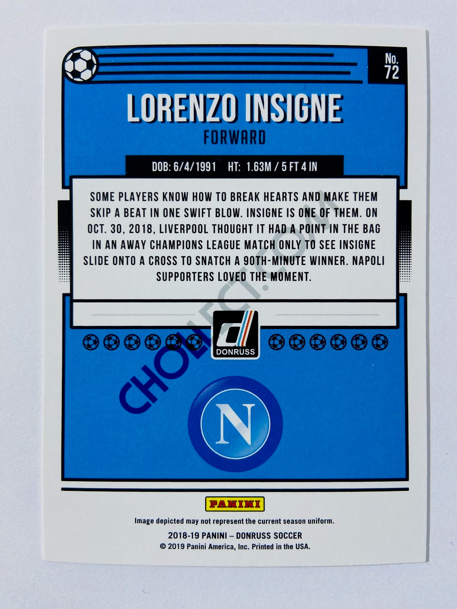 Lorenzo Insigne - SSC Napoli 2018-19 Panini Donruss #72