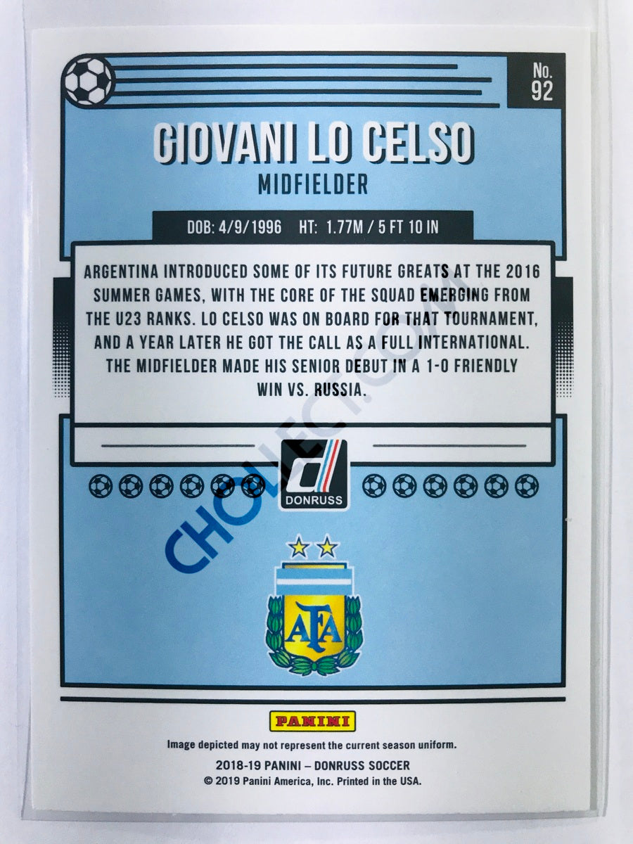 Giovani Lo Celso - Argentina 2018-19 Panini Donruss #92