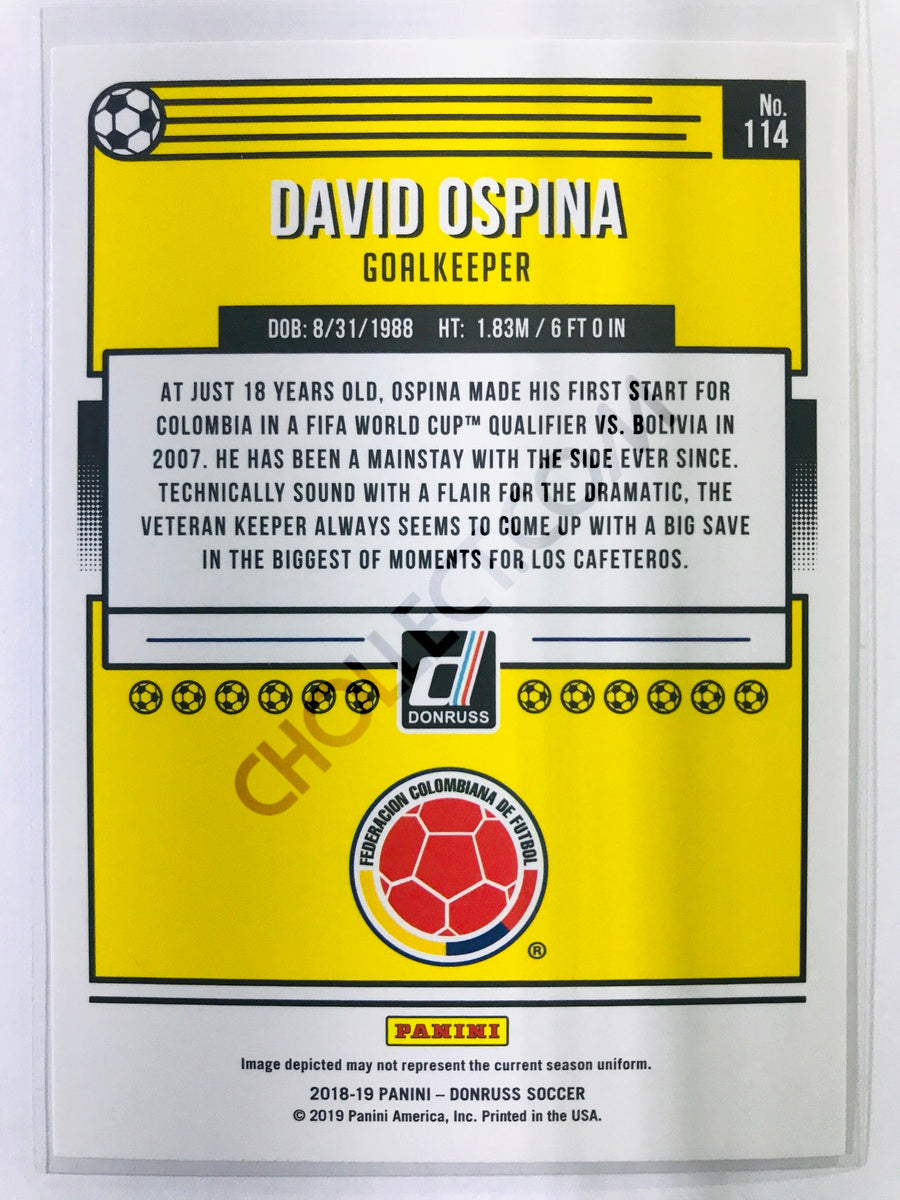 David Ospina - Colombia 2018-19 Panini Donruss #114