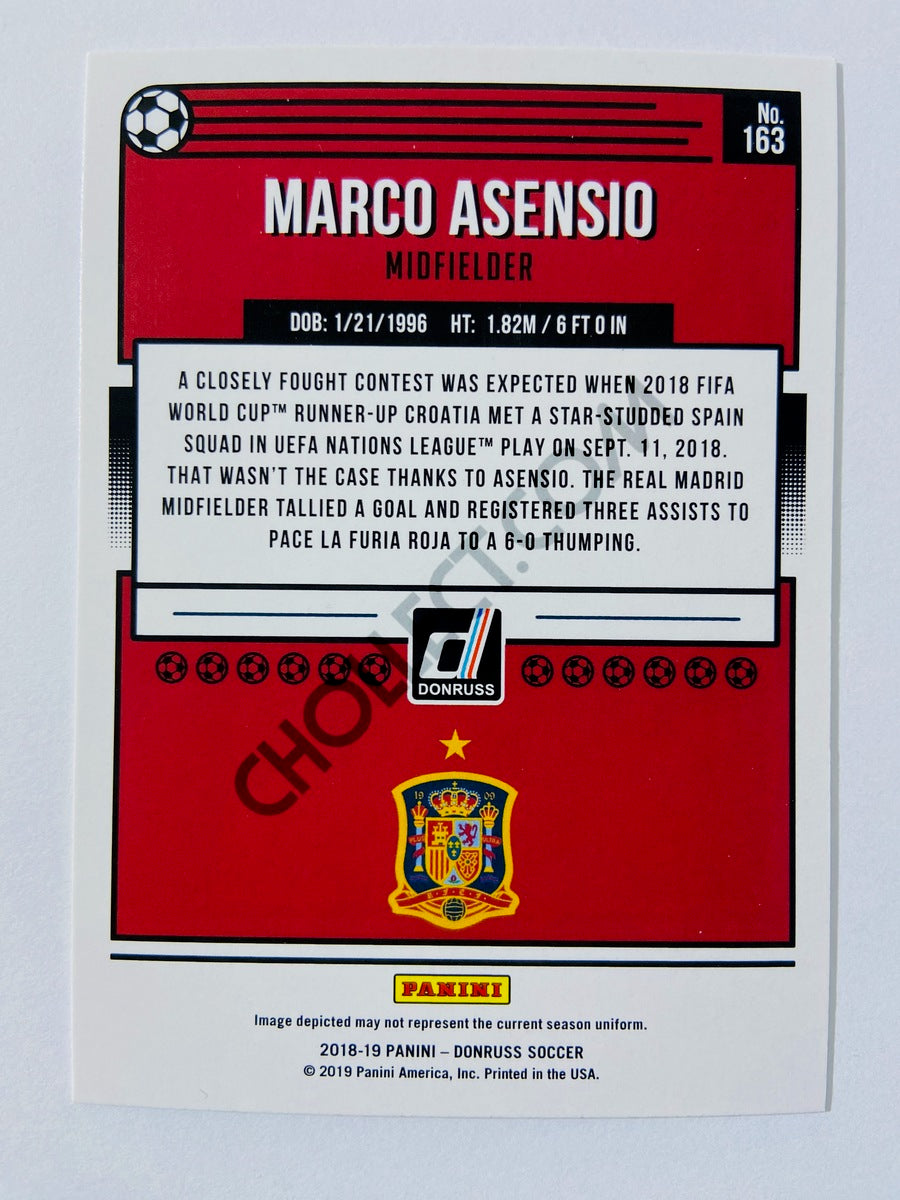 Marco Asensio - Spain 2018-19 Panini Donruss #163