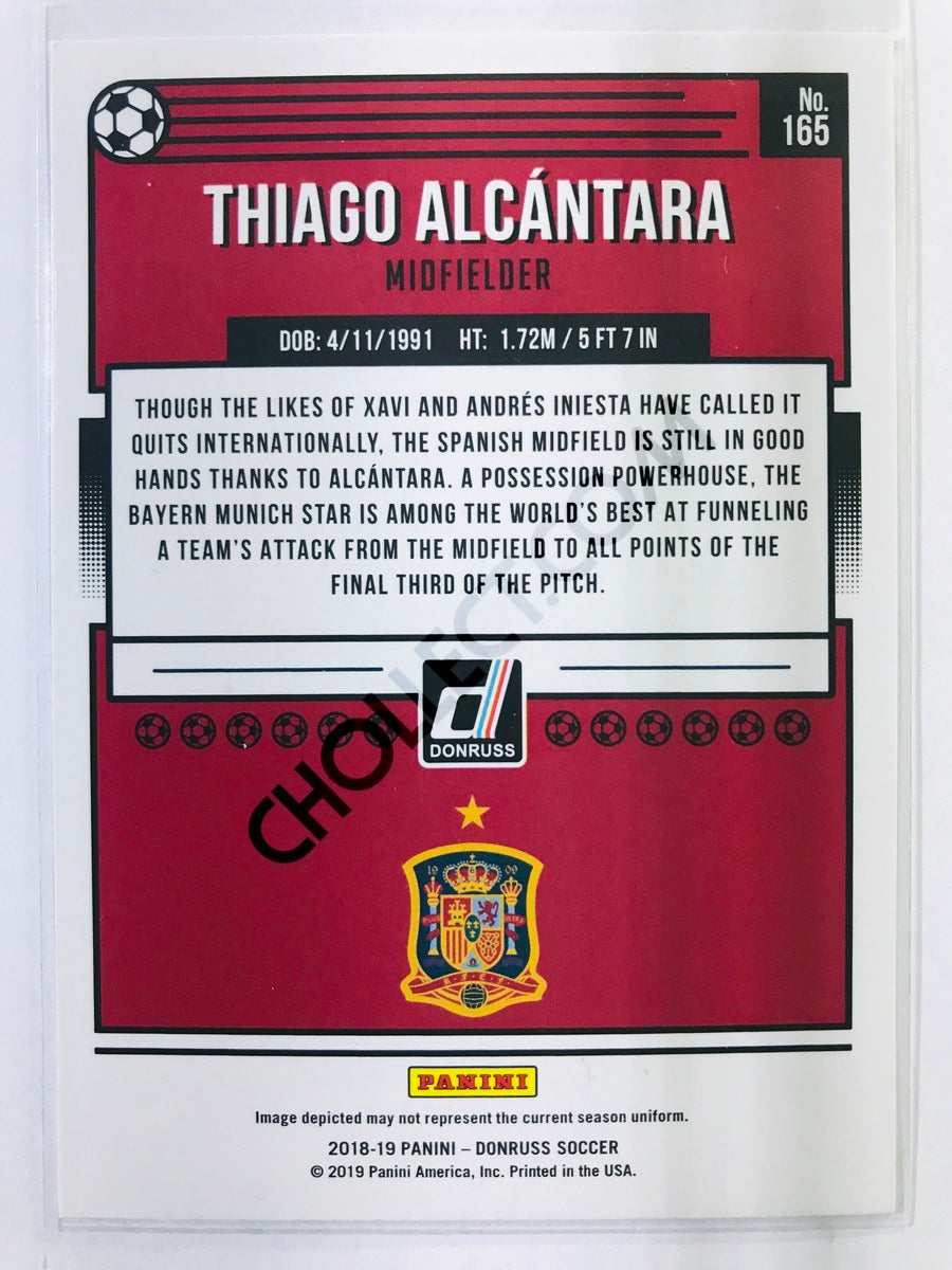 Thiago Alcantara - Spain 2018-19 Panini Donruss #165