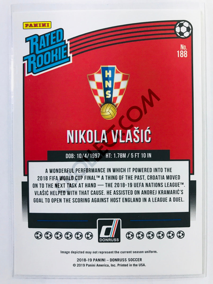 Nikola Vlasic - Croatia 2018-19 Panini Donruss Rated Rookie #188