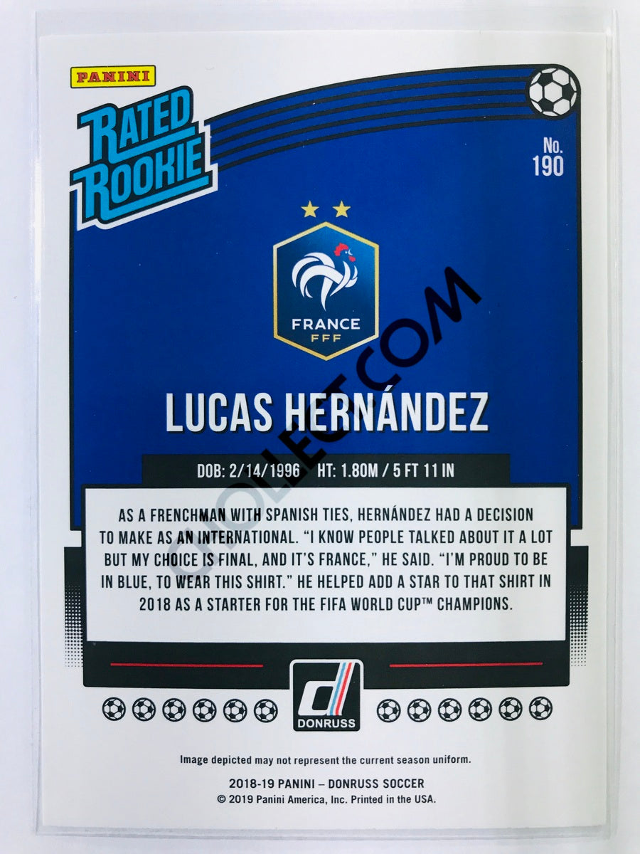 Lucas Hernandez - France 2018-19 Panini Donruss Rated Rookie #190