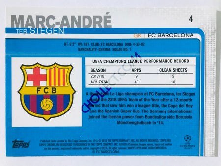 Marc-Andre ter Stegen - FC Barcelona 2018-19 Topps Chrome UCL #4