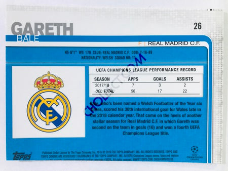 Gareth Bale - Real Madrid C.F. 2018-19 Topps Chrome UCL #26