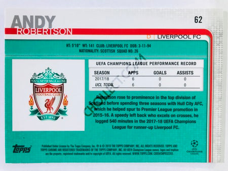 Andy Robertson - Liverpool FC 2018-19 Topps Chrome UCL #62