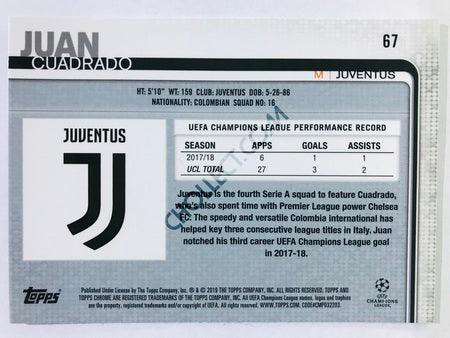 Juan Cuadrado - Juventus 2018-19 Topps Chrome UCL #67