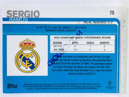 Sergio Ramos - Real Madrid C.F. 2018-19 Topps Chrome UCL #75