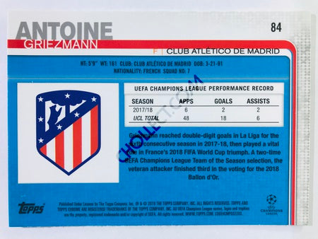 Antoine Griezmann - Club Atlético De Madrid 2018-19 Topps Chrome UCL #84