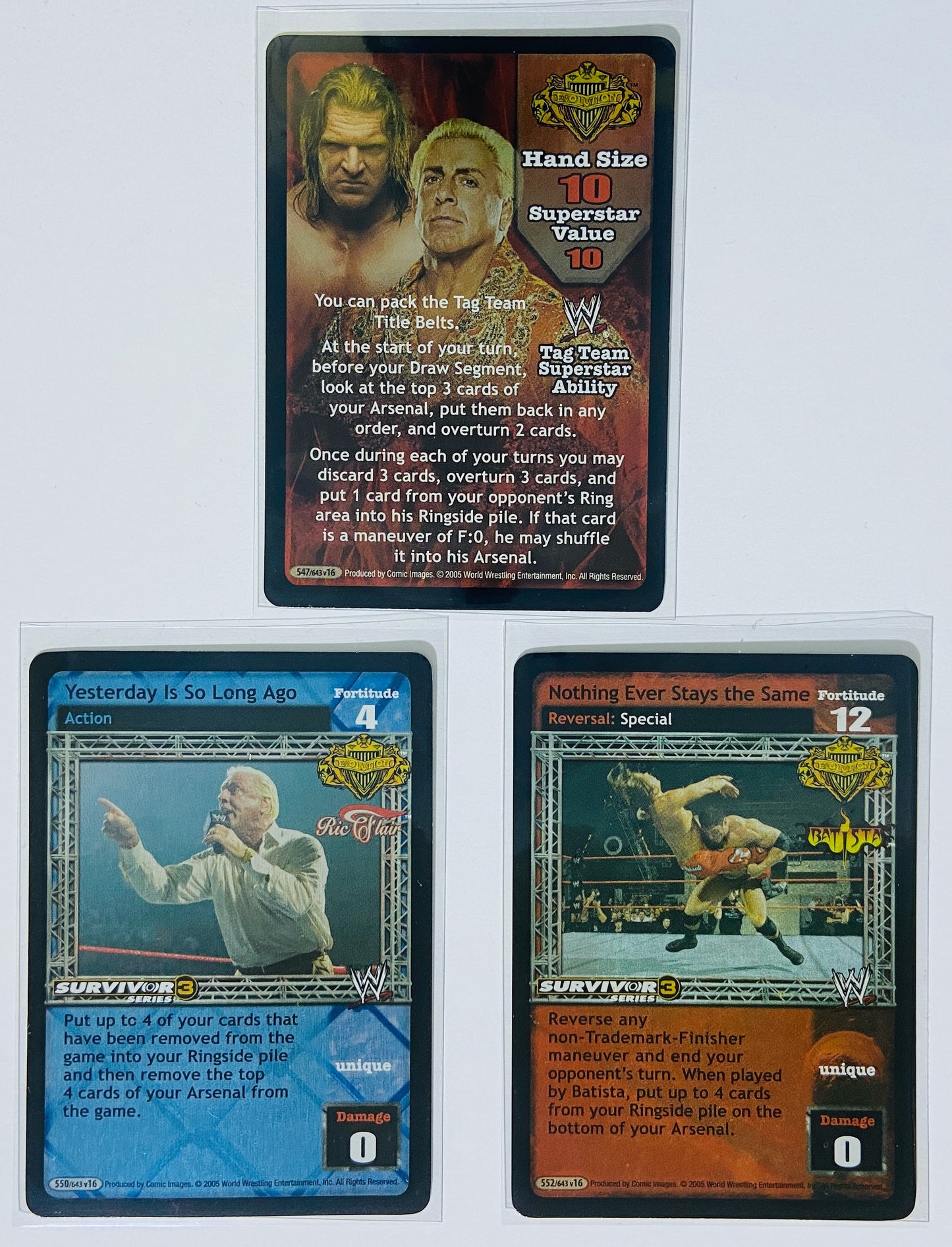 Evolution / Ric Flair - 3-Card Lot (SS3, Foils, Superstar Card)