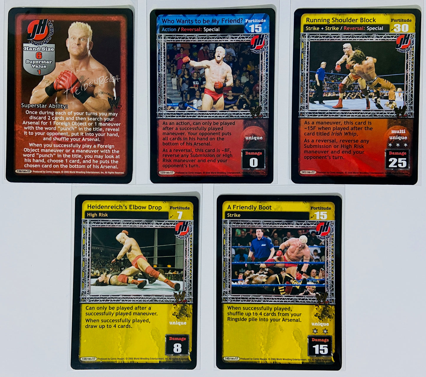 Jon Heidenreich - 5-Card Lot (Superstar Card, Rare)