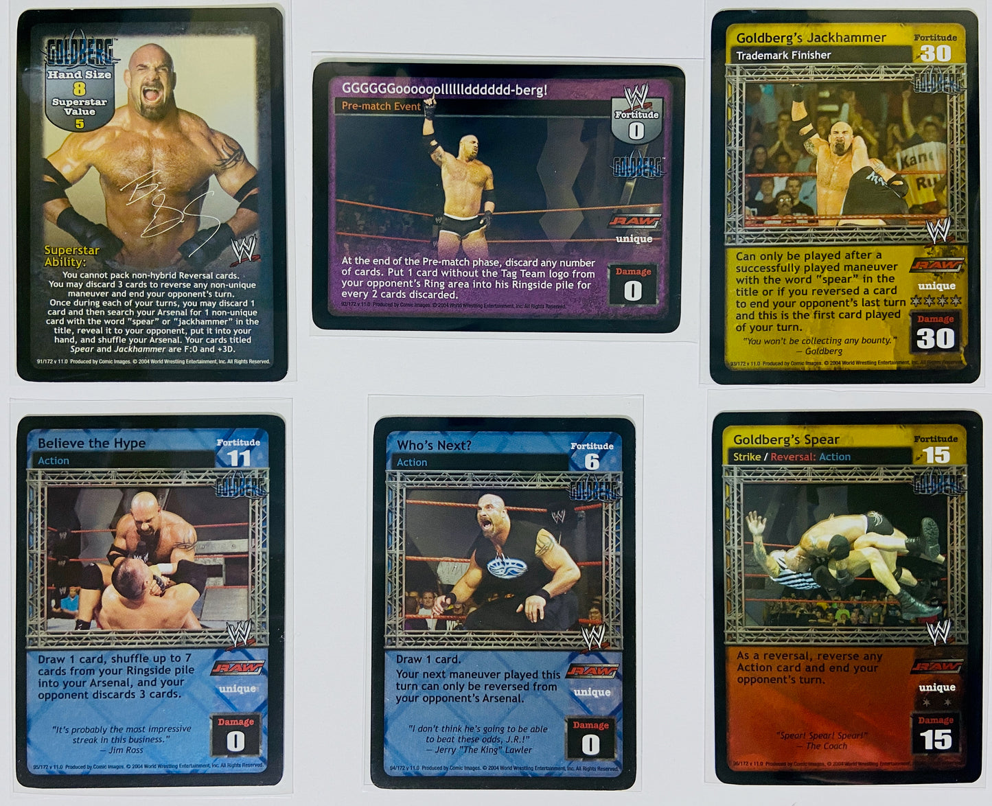 Goldberg 6-Card Lot B (Foils, Superstar Card, RAW, UltraRare/Rare, Complete Set)