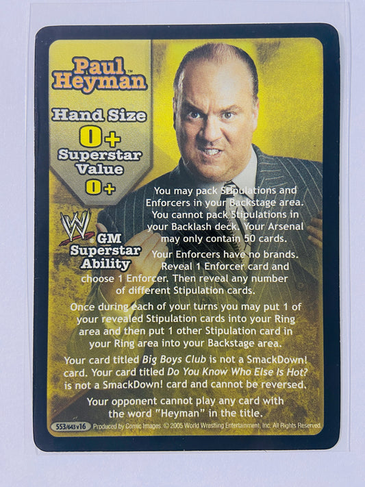 Paul Heyman - 4-Card Lot (GM, Enforcer, Rare/Ultra Rare)