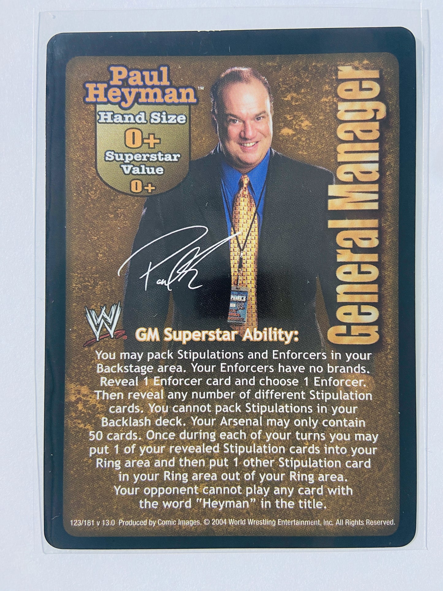 Paul Heyman - 5-Card Lot (GM, Enforcer, Rare/Ultra Rare)