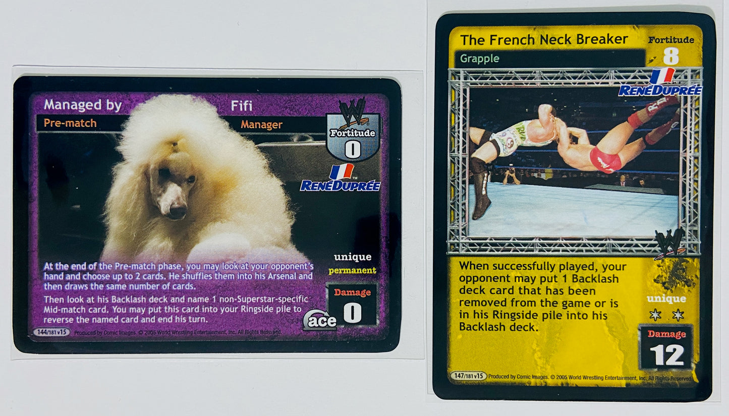 Rene Dupree 2-Card Lot (Fifi, Rare)