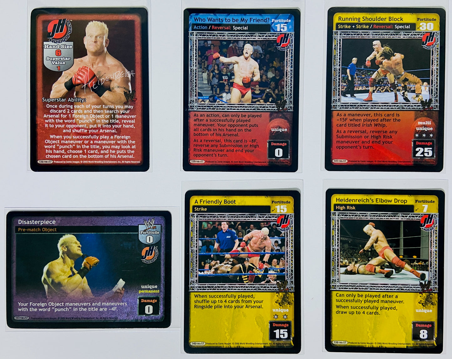 Jon Heidenreich - 6-Card Lot (Superstar Card, Full Set, Disasterpiece, Rare/Ultra Rare)