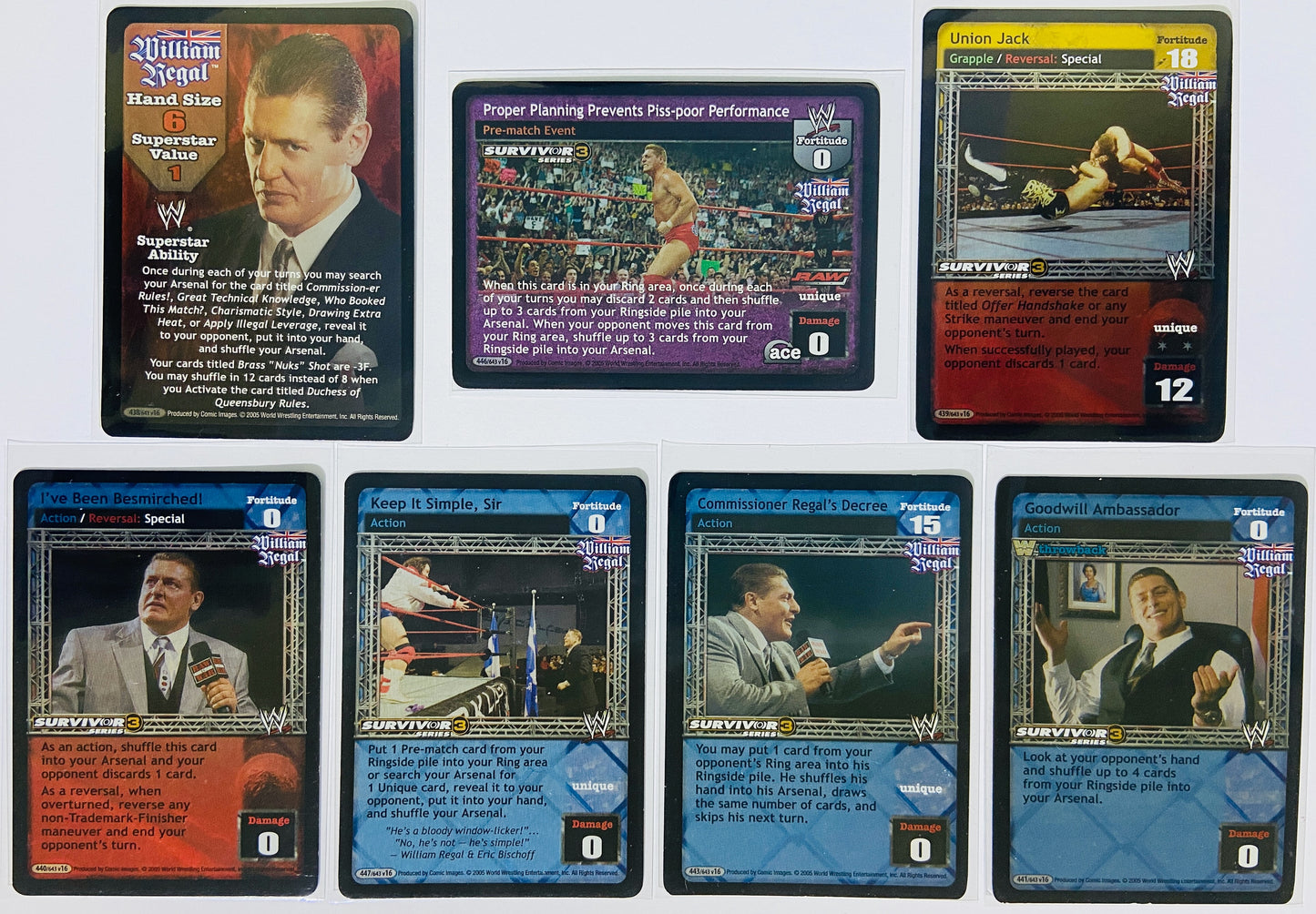 William Regal - 7-Card Lot (Foils, Superstar Card, Rare/Ultra Rare)