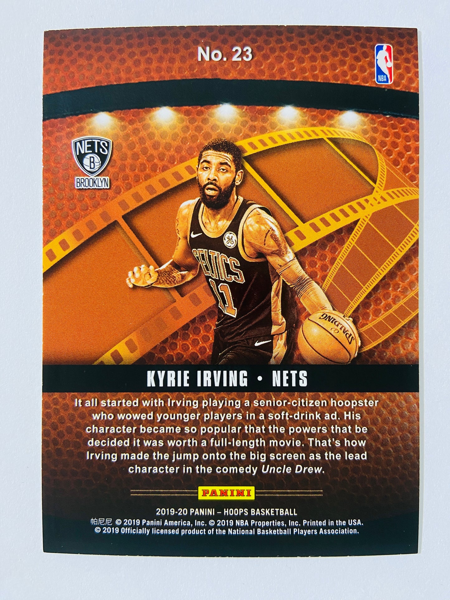 Kyrie Irving - Brooklyn Nets 2019-20 Panini Hoops Lights, Camera, Action Holo #23