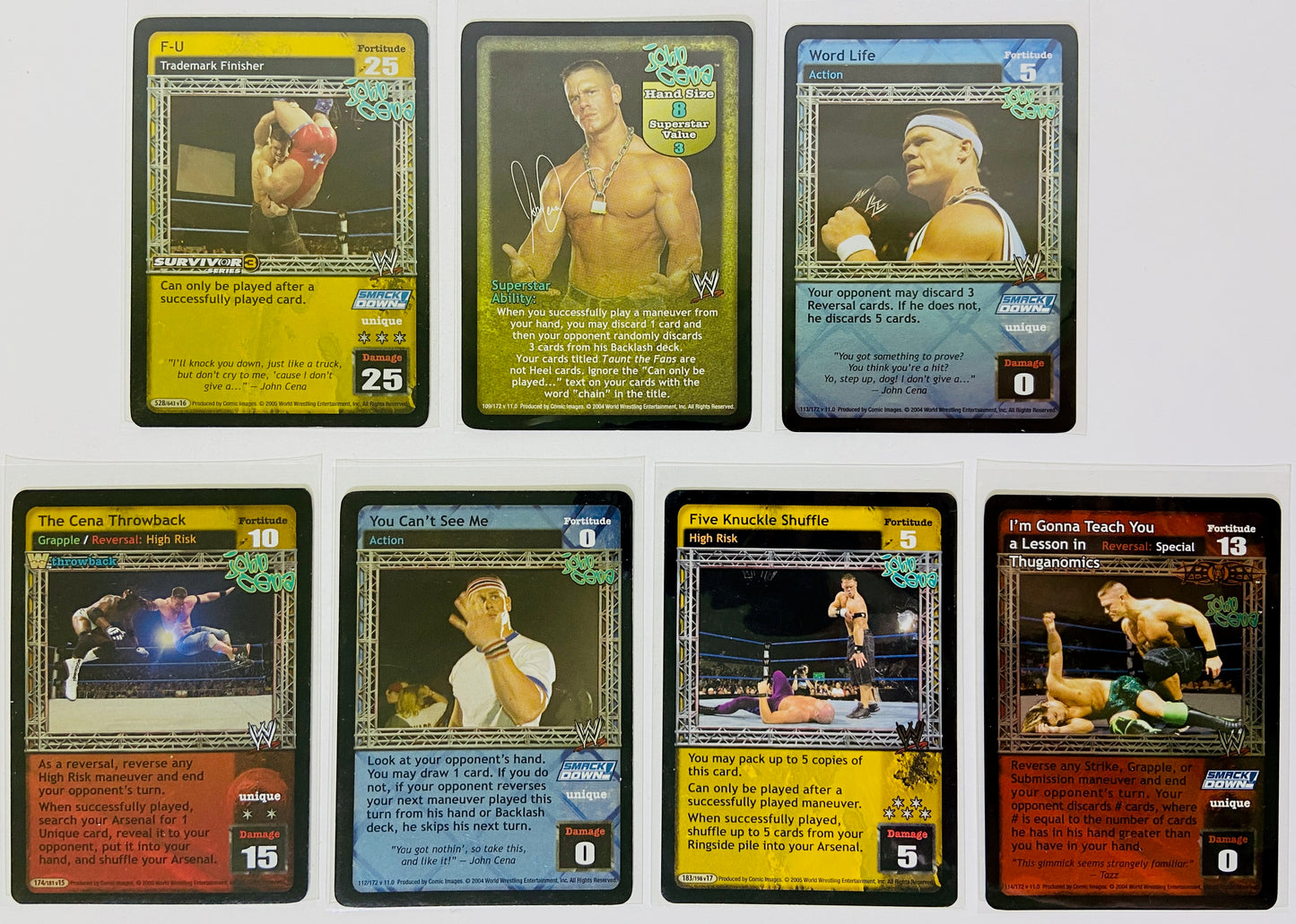 John Cena - 7-Card Lot (Superstar Card, Foil, Rare/Ultra Rare)