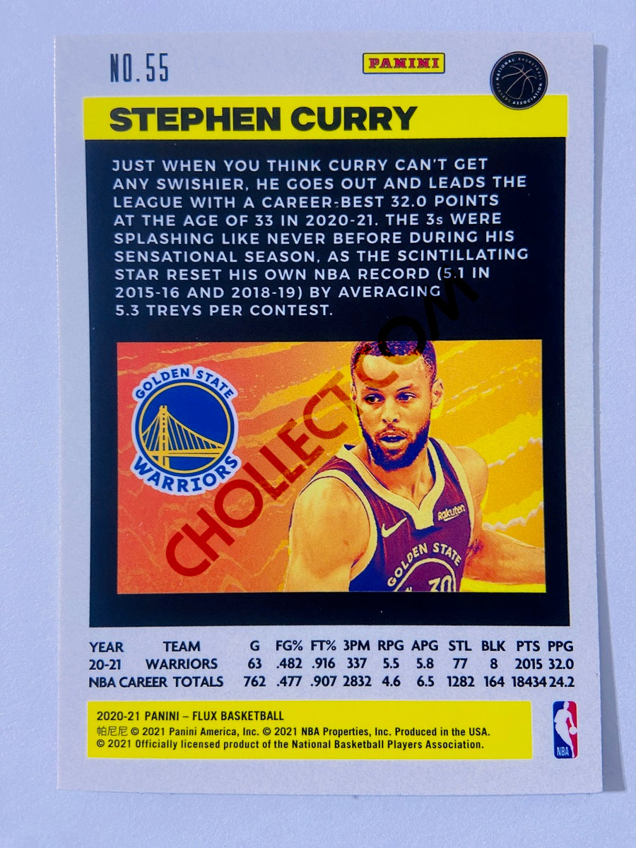 Stephen Curry - Golden State Warriors 2020-21 Panini Flux #55