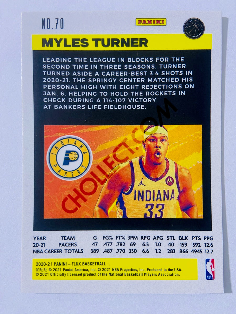 Myles Turner - Indiana Pacers 2020-21 Panini Flux #70