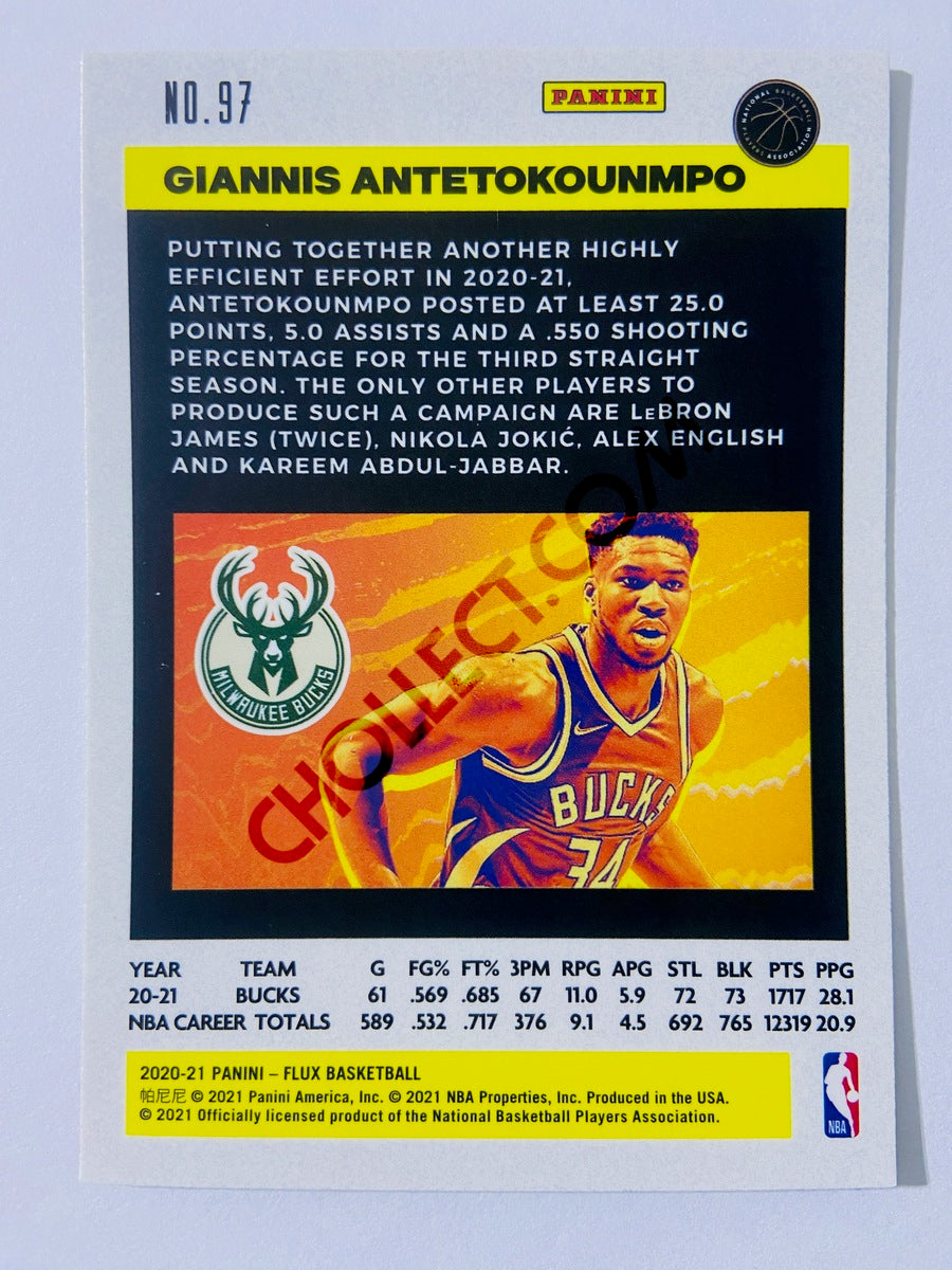 Giannis Antetokounmpo - Milwaukee Bucks 2020-21 Panini Flux #97