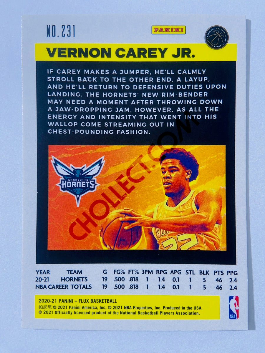 Vernon Carey Jr. - Charlotte Hornets 2020-21 Panini Flux RC Rookie #231