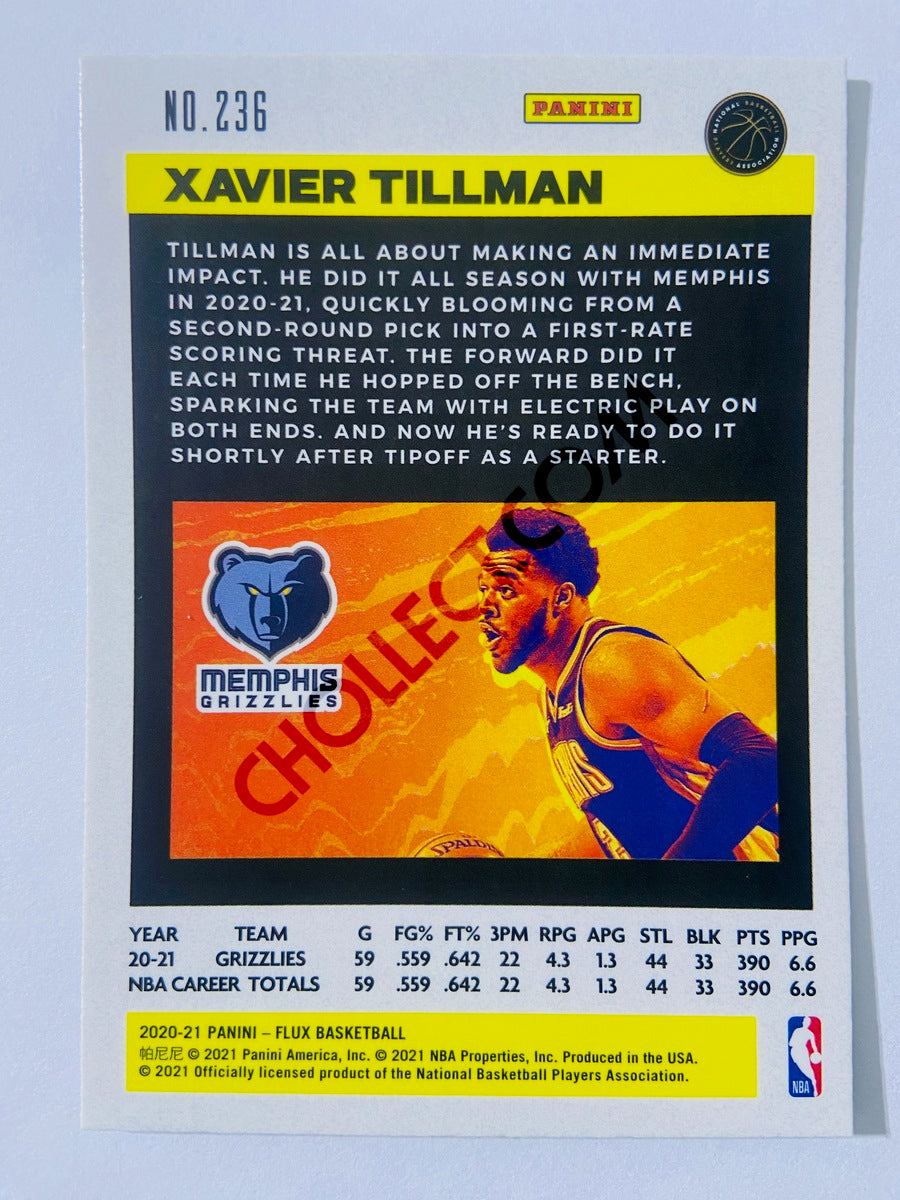 Xavier Tillman - Memphis Grizzlies 2020-21 Panini Flux RC Rookie #236