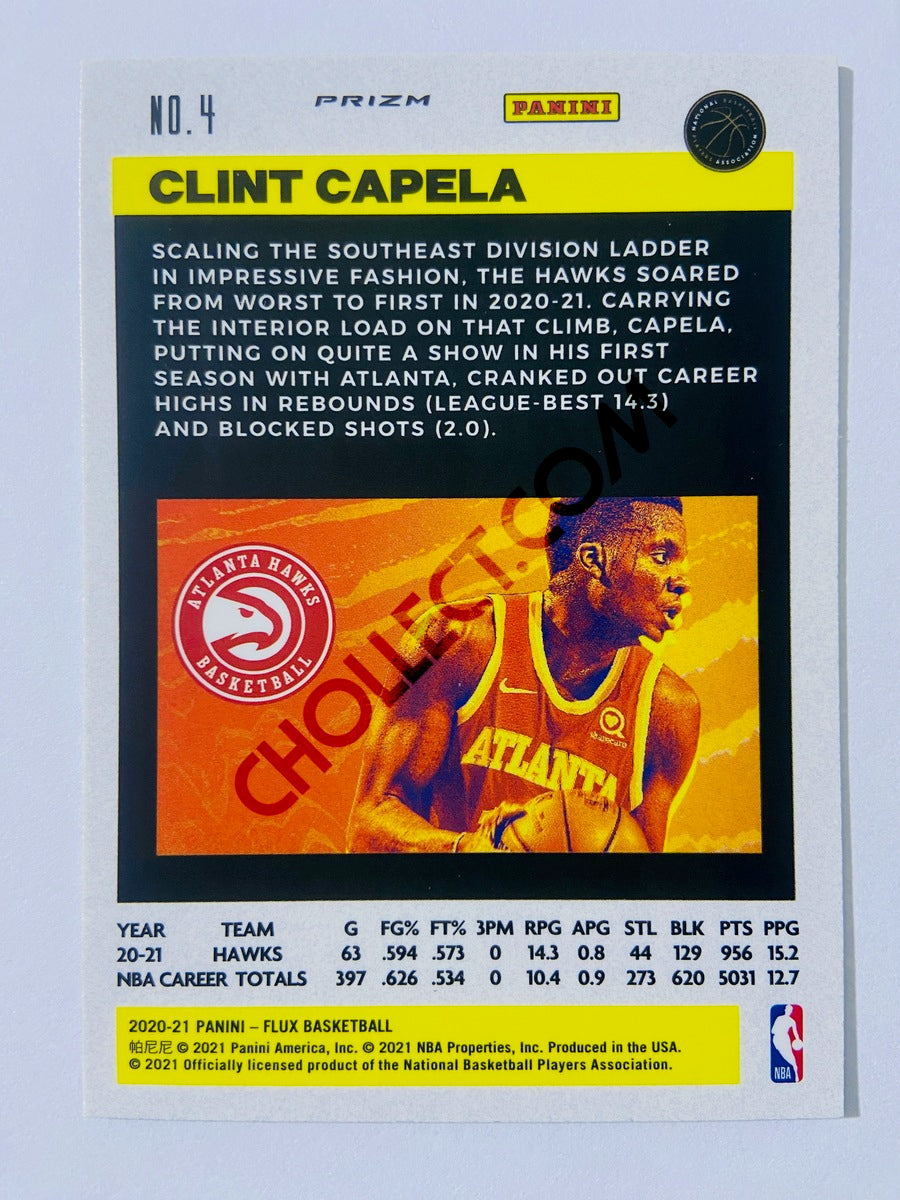 Clint Capela - Atlanta Hawks 2020-21 Panini Flux Light Blue Prizm Parallel #4