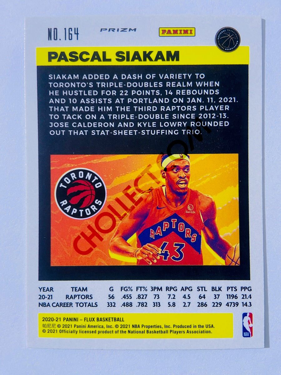 Pascal Siakam - Toronto Raptors 2020-21 Panini Flux Silver Parallel #164