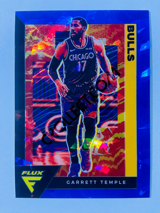 Garrett Temple - Chicago Bulls 2020-21 Panini Flux Cracked Ice Blue Prizm Parallel #30