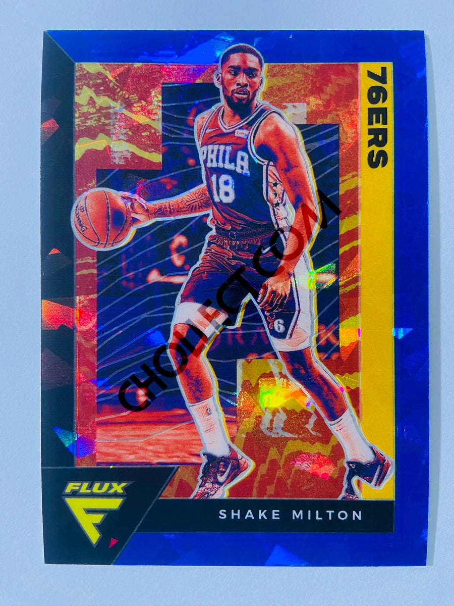 Shake Milton - Philadelphia 76ers 2020-21 Panini Flux Cracked Ice Blue Prizm Parallel #137