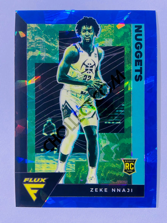 Zeke Nnaji - Denver Nuggets 2020-21 Panini Flux Cracked Ice Blue Prizm Parallel RC Rookie #247