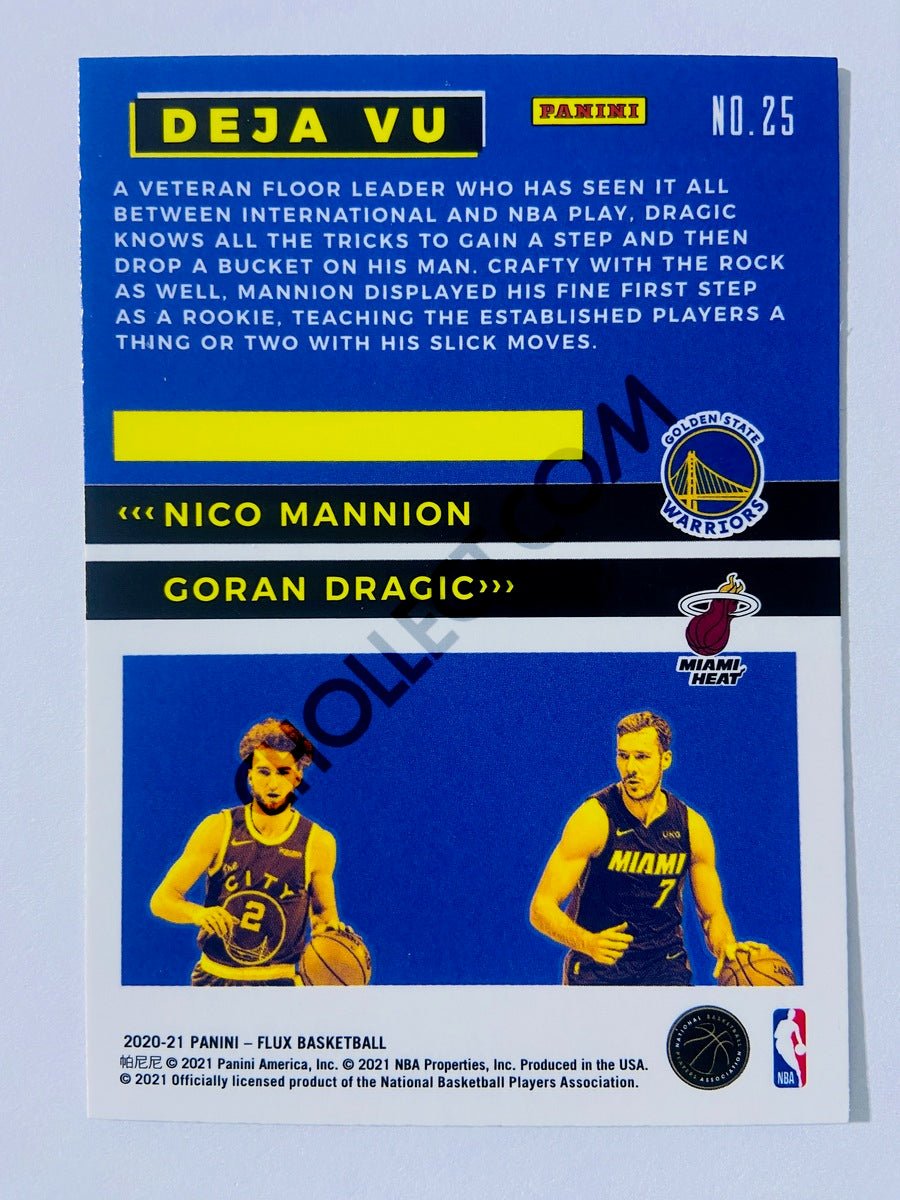 Goran Dragic / Nico Mannion - Miami Heat / Golden State Warriors 2020-21 Panini Flux Deja Vu Insert #25