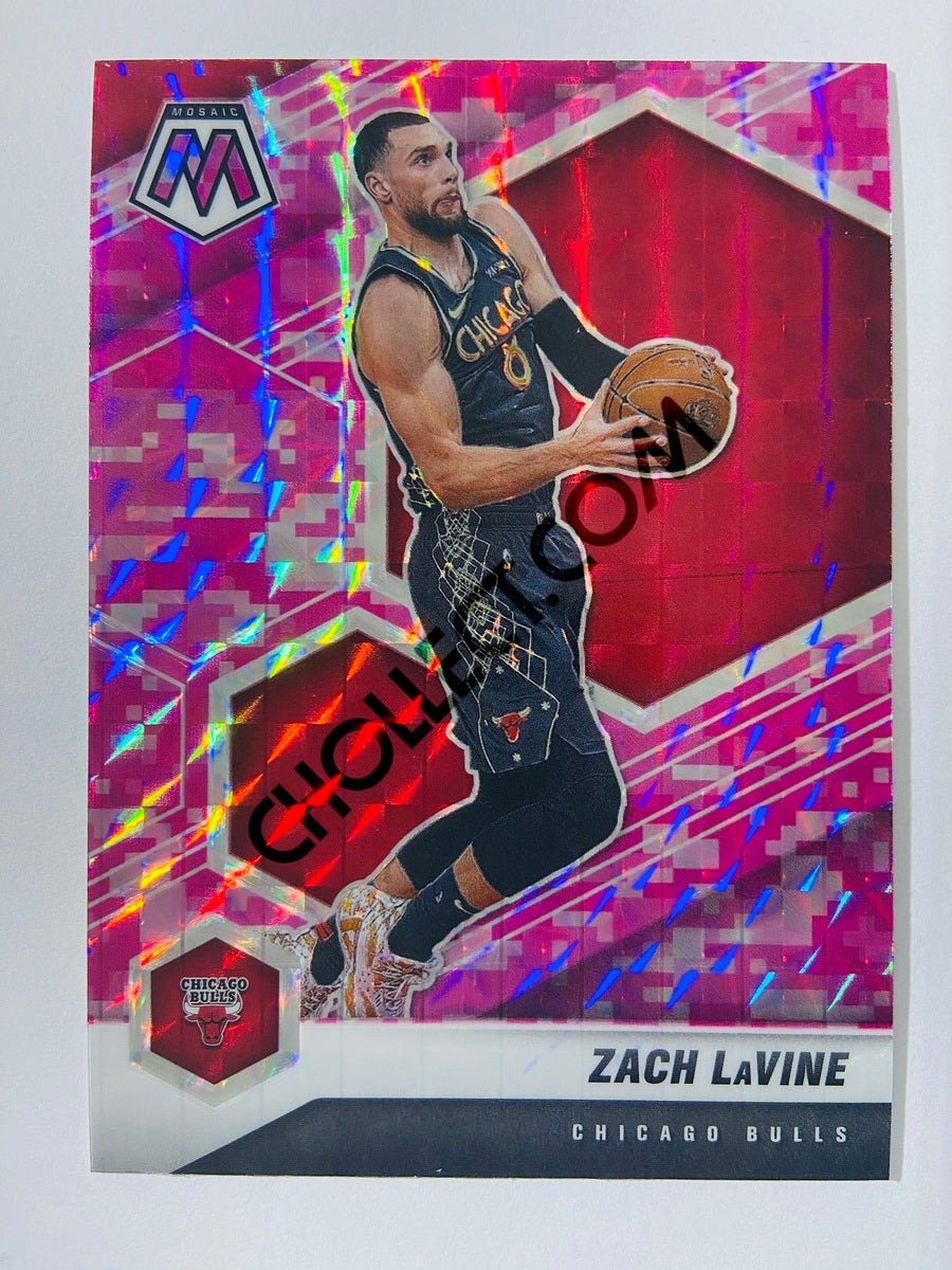 Zach LaVine - Chicago Bulls 2020-21 Panini Mosaic Pink Camo Parallel #66