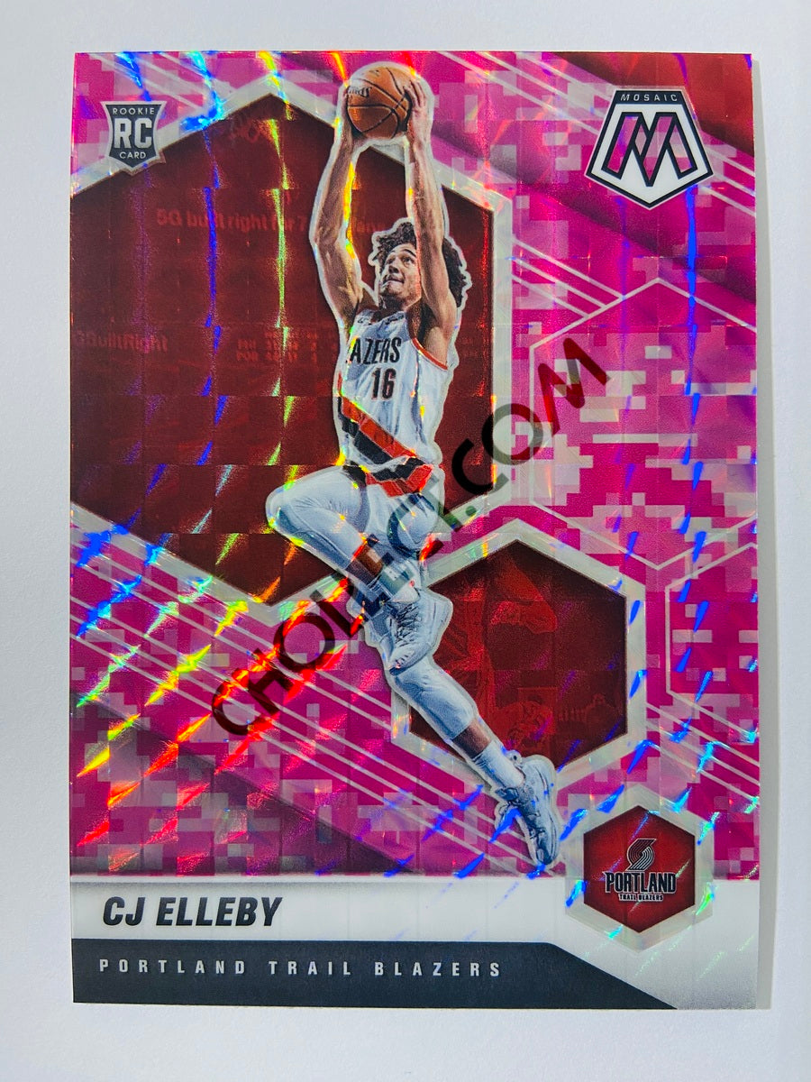 CJ Elleby - Portland Trail Blazers 2020-21 Panini Mosaic Pink Camo Parallel RC Rookie #232