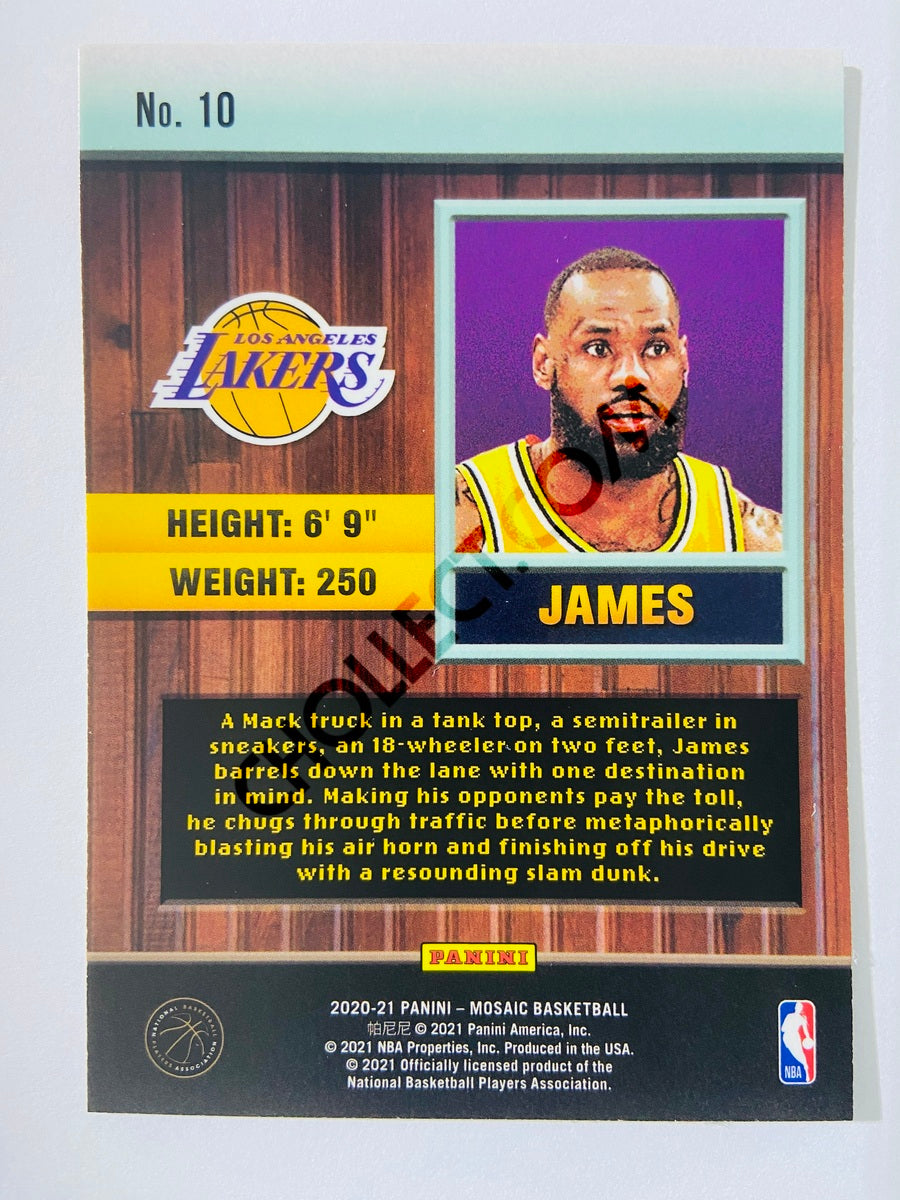 LeBron James - Los Angeles Lakers 2020-21 Panini Mosaic Jam Masters Insert #10