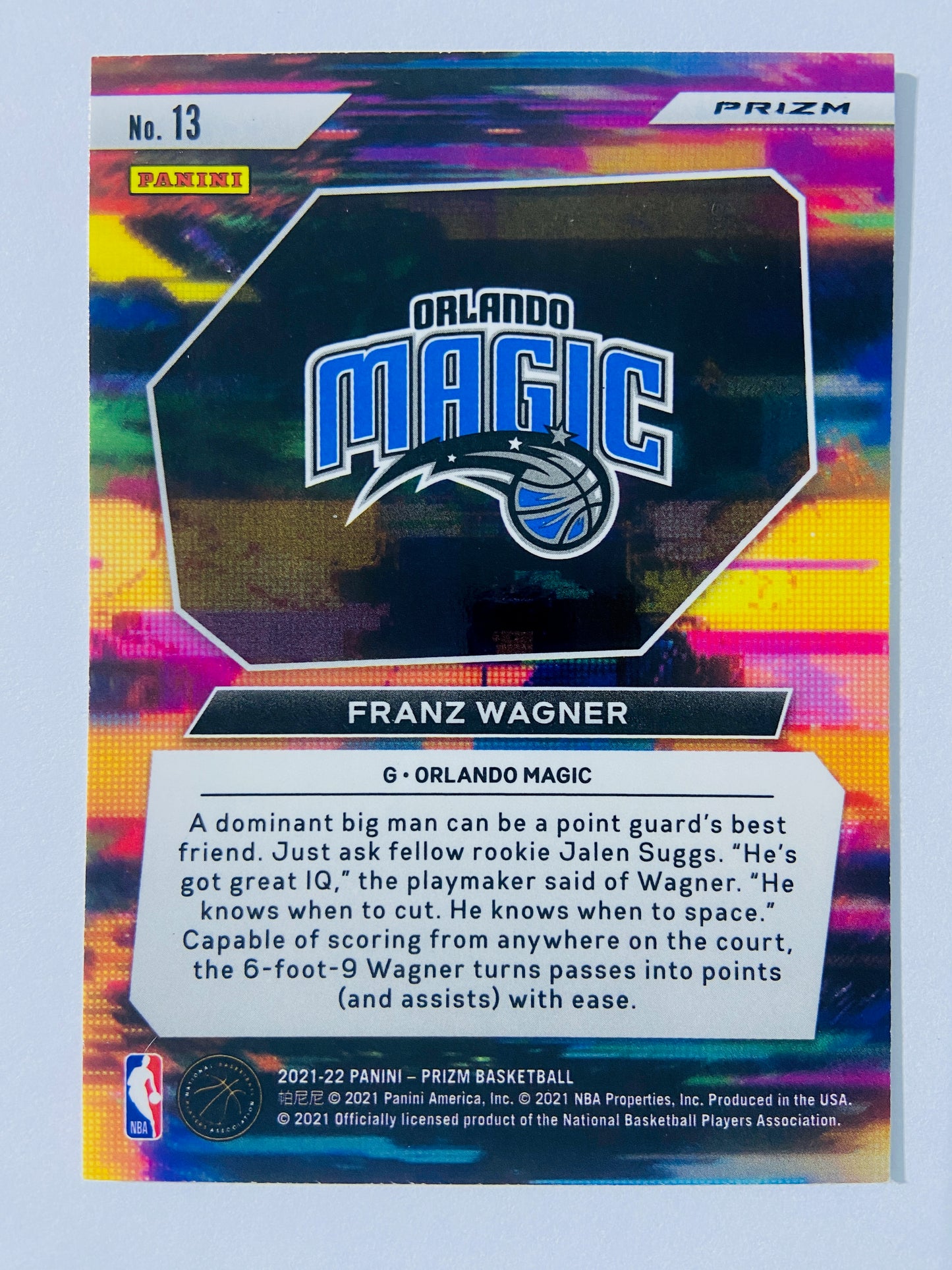 Franz Wagner - Orlando Magic 2021-22 Panini Prizm Instant Impact Silver Insert RC Rookie #13