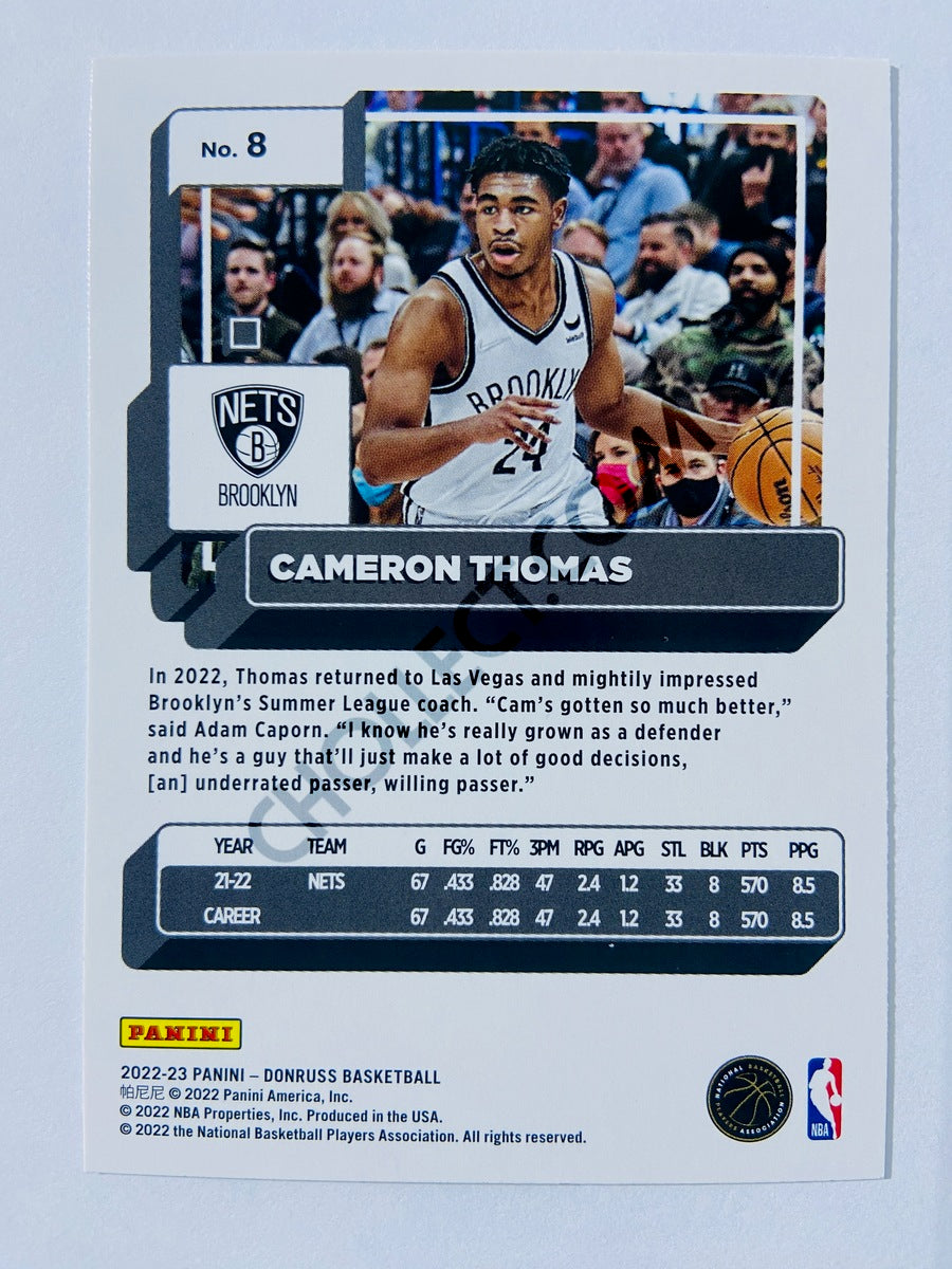 Cameron Thomas - Brooklyn Nets 2022-23 Panini Donruss #8