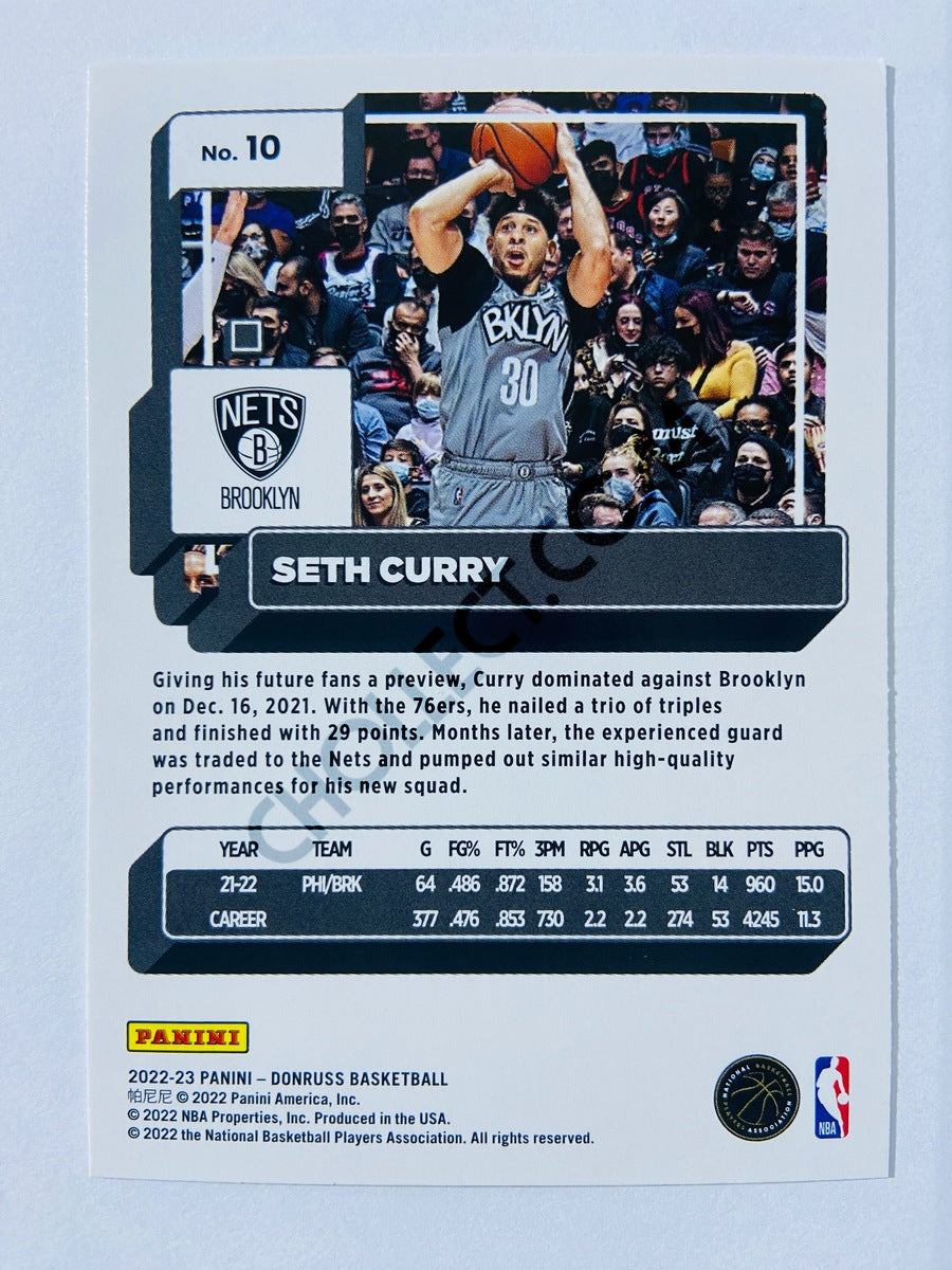 Seth Curry - Brooklyn Nets 2022-23 Panini Donruss #10