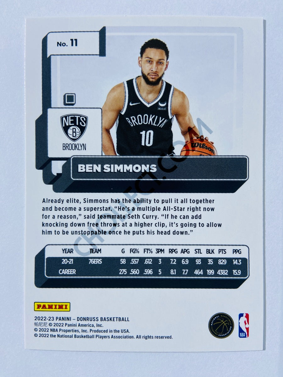 Ben Simmons - Brooklyn Nets 2022-23 Panini Donruss #11