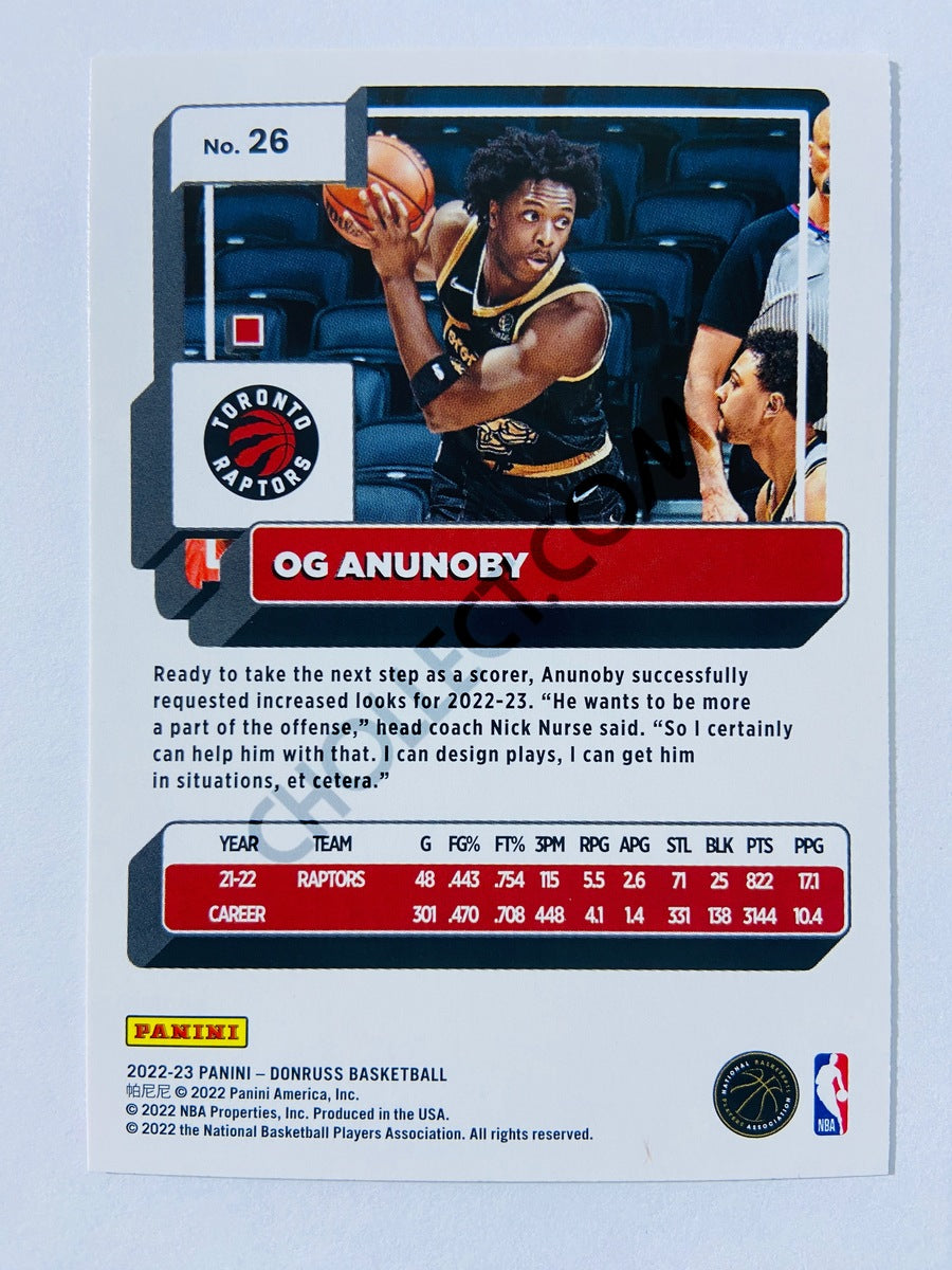 OG Anunoby - Toronto Raptors 2022-23 Panini Donruss #26