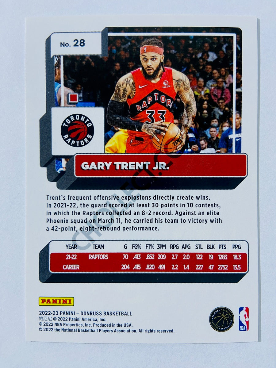 Gary Trent Jr. - Toronto Raptors 2022-23 Panini Donruss #28