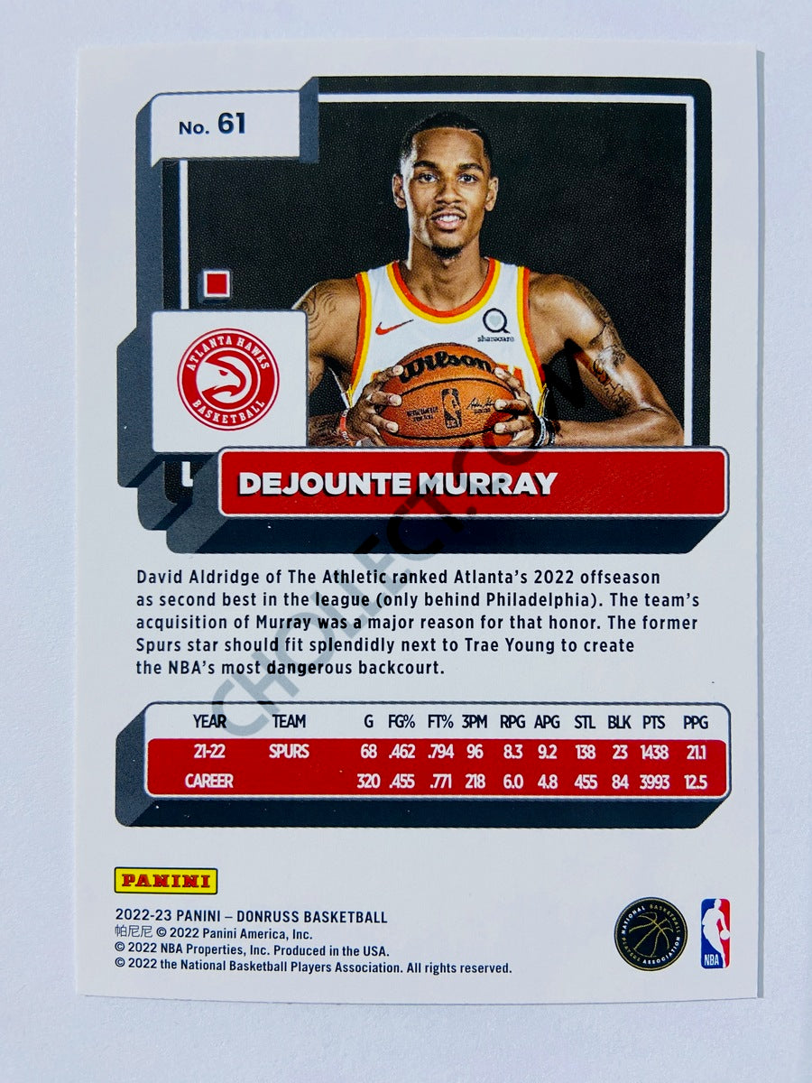 Dejounte Murray - Atlanta Hawks 2022-23 Panini Donruss #61